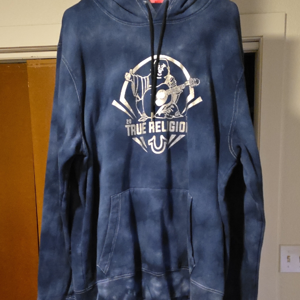 True Religion Navy Graphic Hoodie for Men